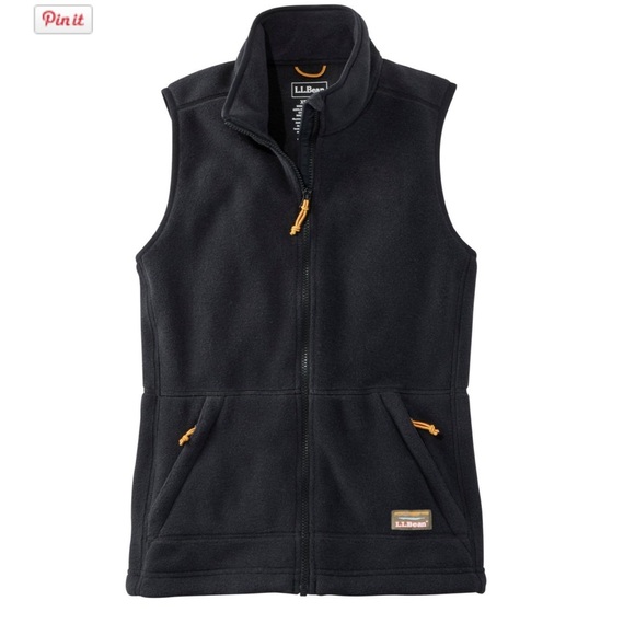 L.L. Bean Jackets & Blazers - L L Bean Womens Vest Black Soft Fleece Winter